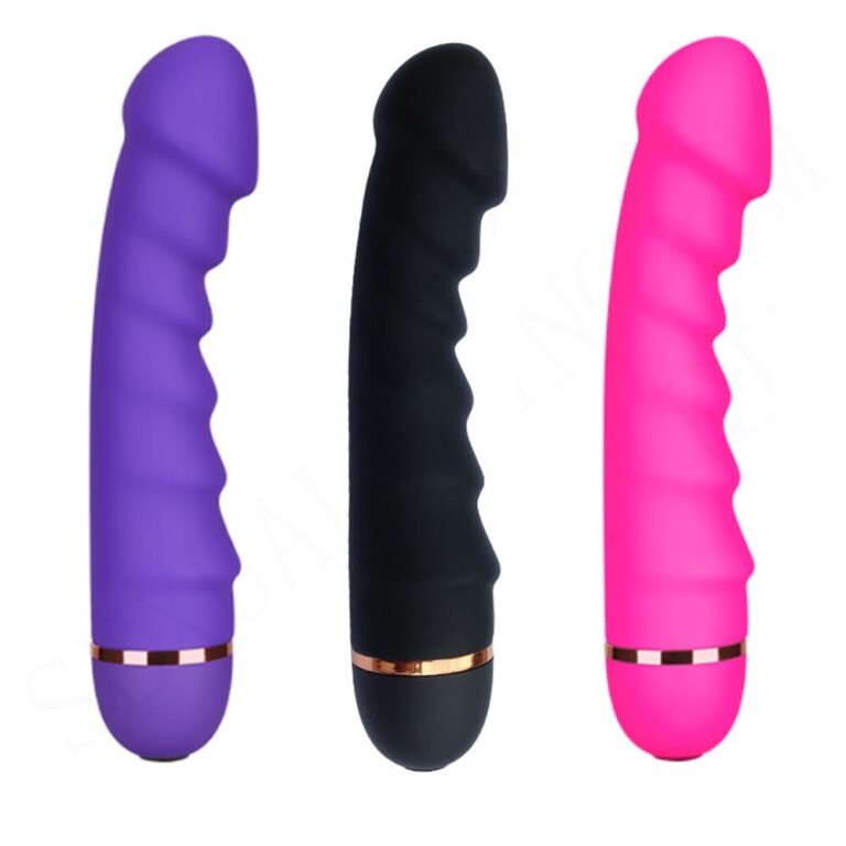 E-48 RidgePulse vibrator with textured surface and sleek design, shown in a close-up image highlighting its ergonomic shape.