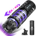 A-31 VortexX Pulse 3D automatic male masturbator with rotation, 8-12Hz strokes, USB rechargeable, shown with open sleeve design.