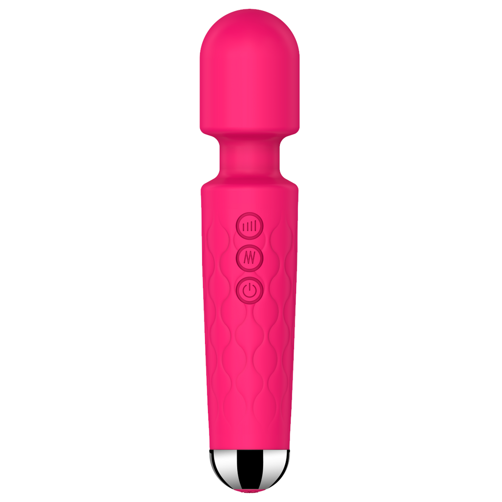 E-410 PulseHarmony Wand Vibrator with smooth silicone surface and ergonomic handle, shown in a close-up view.