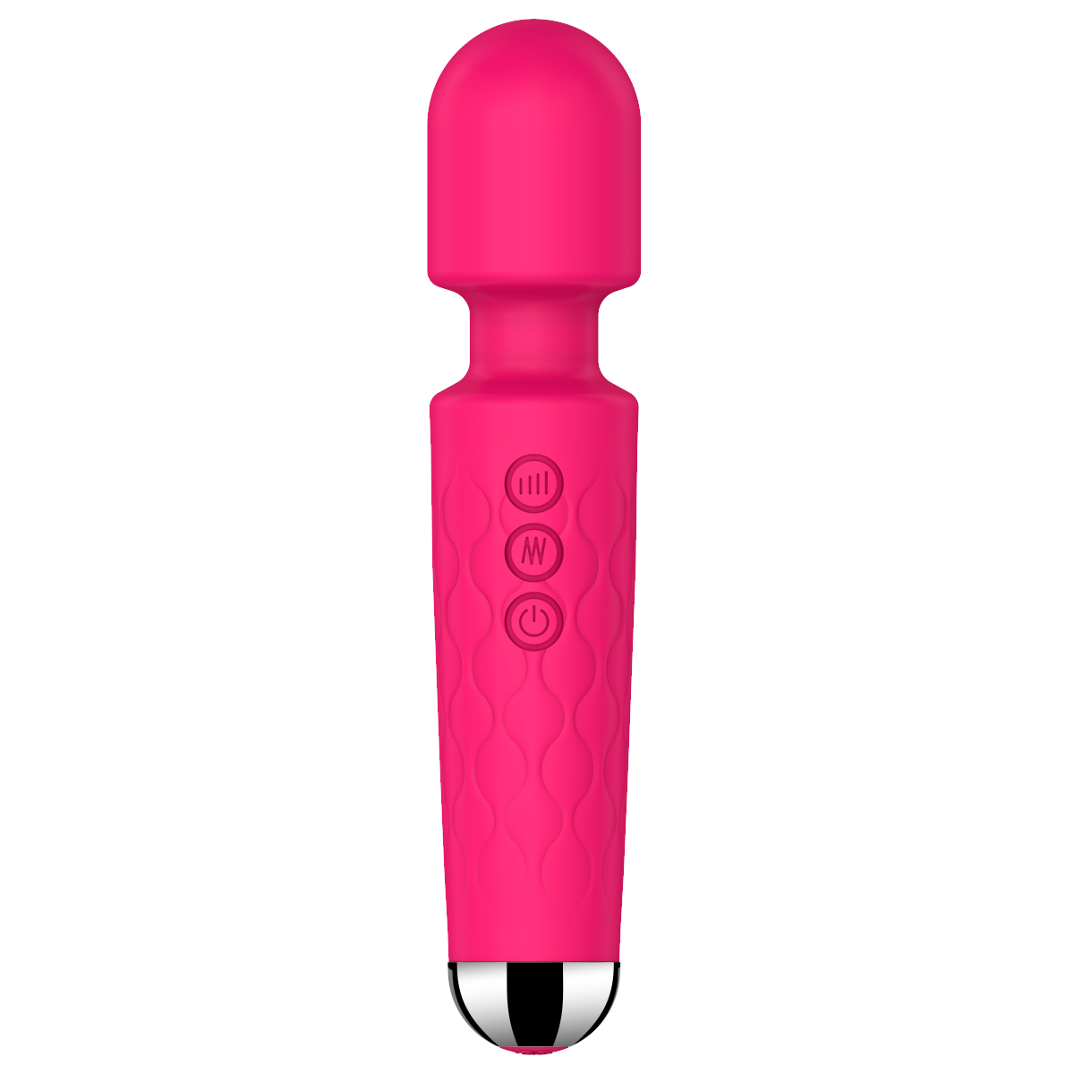 E-410 PulseHarmony Wand Vibrator with smooth silicone surface and ergonomic handle, shown in a close-up view.