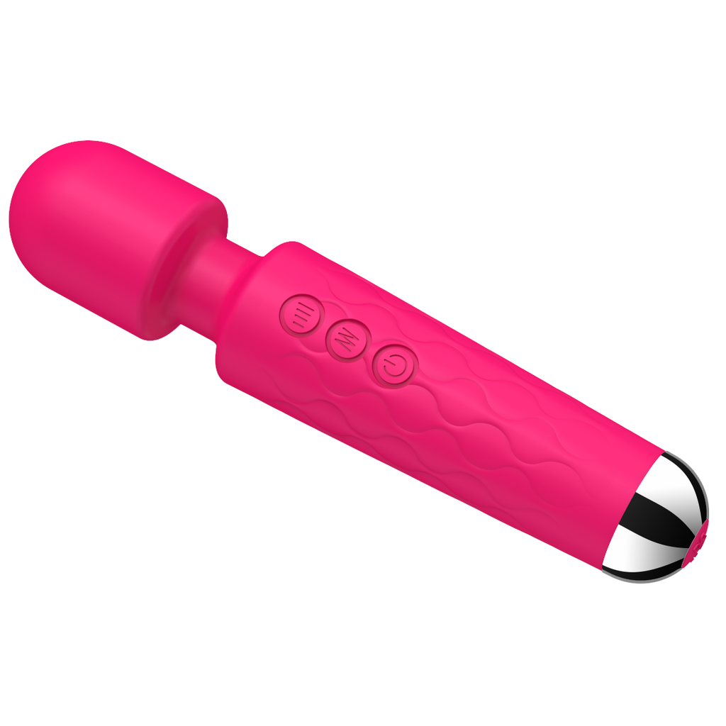 E-410 PulseHarmony Wand Vibrator with sleek design, smooth surface, and ergonomic handle for targeted pleasure and relaxation.