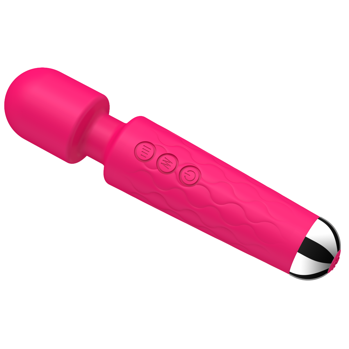 E-410 PulseHarmony Wand Vibrator with sleek design, smooth surface, and ergonomic handle for targeted pleasure and relaxation.