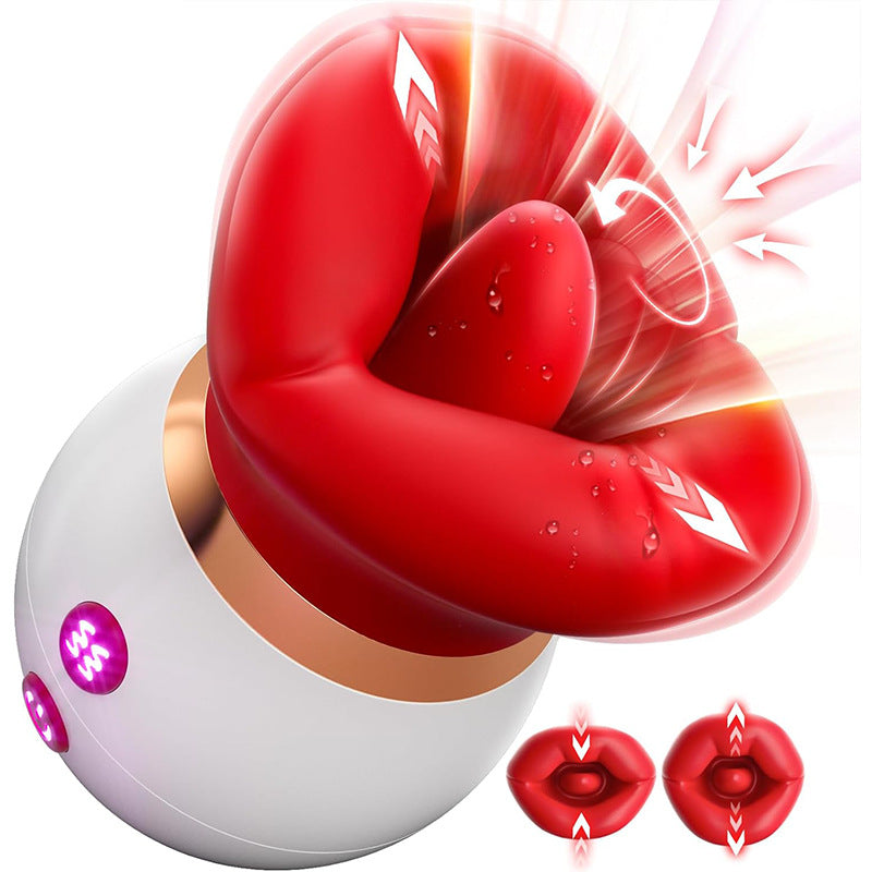 D-35 KissVortex Oral Delight device with sleek design, shown in close-up on a white background, highlighting its compact size and smooth surface.