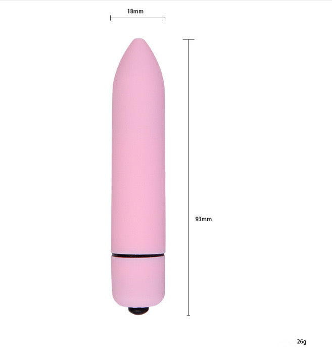 A-54 WhisperBliss Bullet Vibrator perfume bottle with sleek design, featuring a clear glass container and elegant labeling.