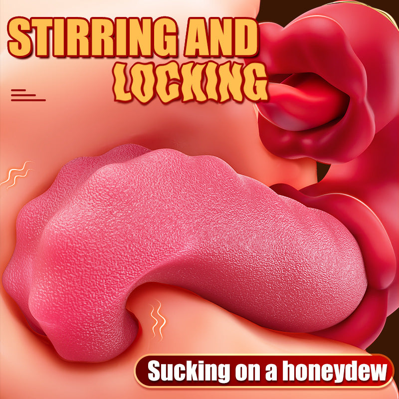 VelvetWhirl Tongue Stimulator by E-31, featuring soft velvet texture and ergonomic design for gentle oral stimulation.