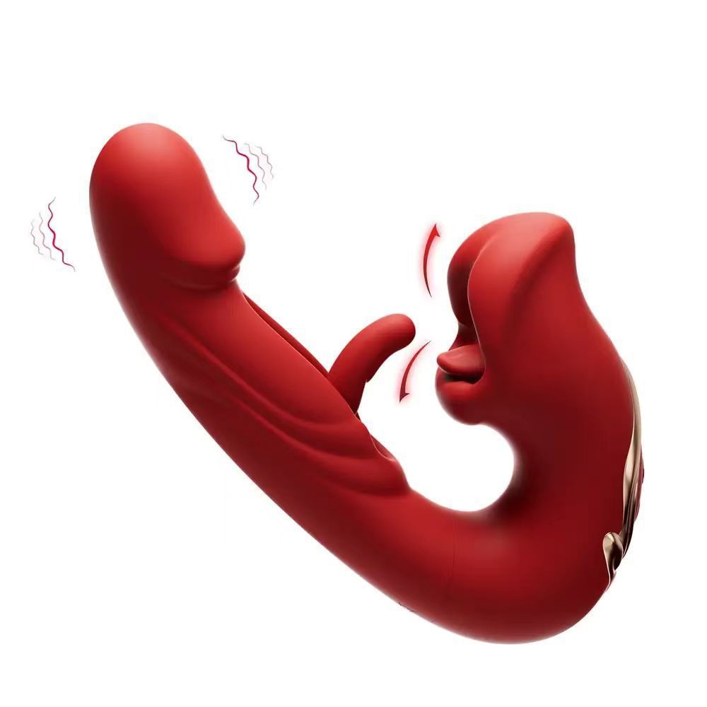 A-52 WhisperTongue 3-in-1 dental device with adjustable tongue cleaner and mouth guard, shown on a clean white background.