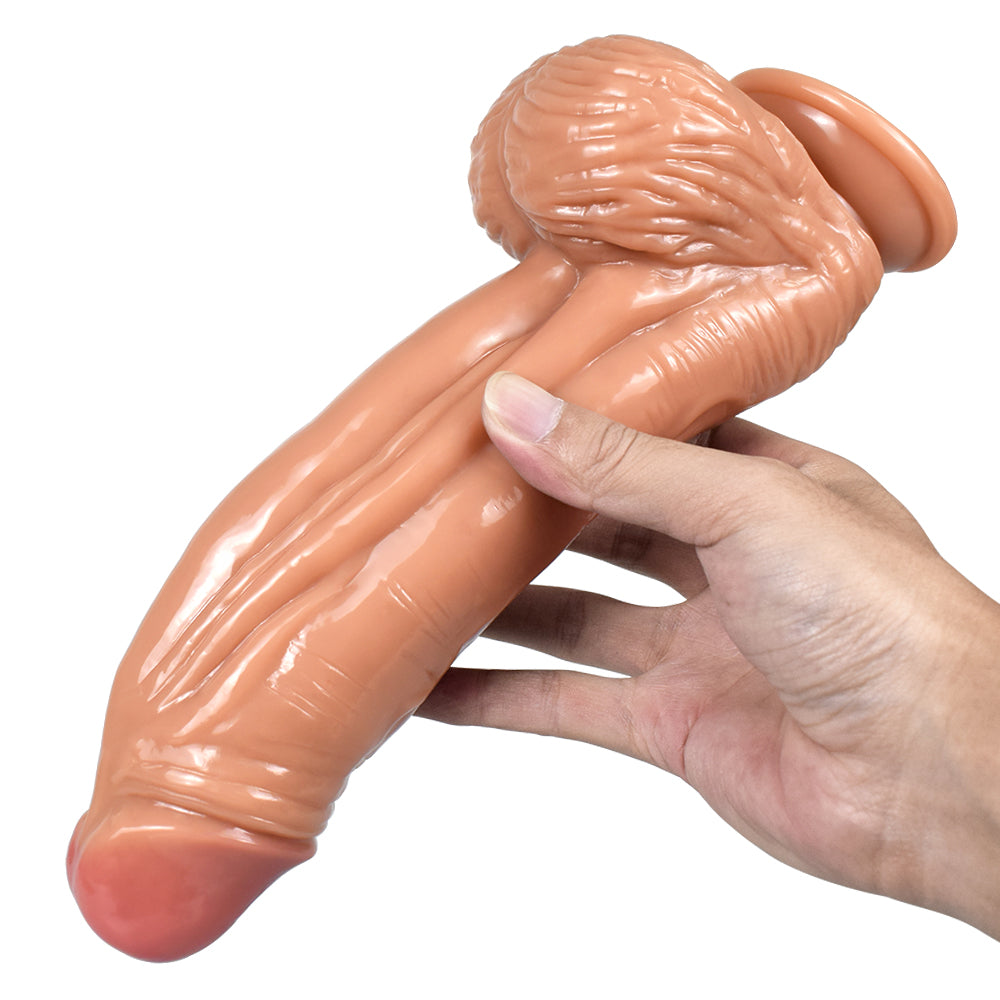 Large, realistic dildo called "Monster" by A-57, showcasing detailed texture and lifelike features.