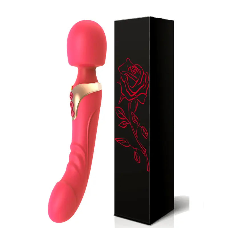 E-35 DualEclipse Wand Vibrator with curved design and multiple speed settings, shown in black with ergonomic shape for targeted pleasure.
