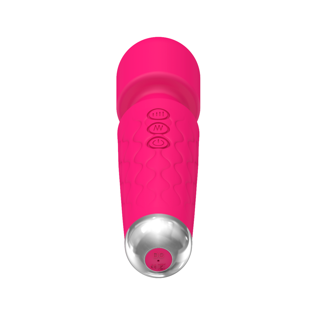 E-410 PulseHarmony Wand Vibrator in vibrant purple with textured handle and smooth massage head, designed for personal pleasure.