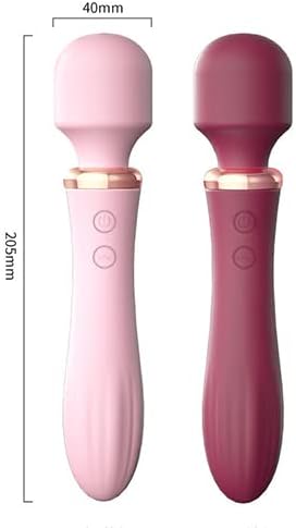E-47 Double Shock Mini Wand vibrator with warming feature, compact design, and smooth surface for personal pleasure.