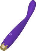 GoldenCrown Wave G-Spot Vibrator by F-43, showing the sleek gold design with curved shape for G-spot stimulation.