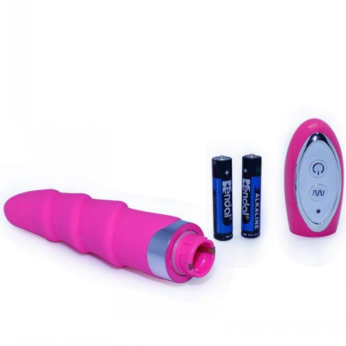 VelvetRipple wavy silicone vibrator by D-36, smooth textured body with a gentle wave design for comfortable pleasure.