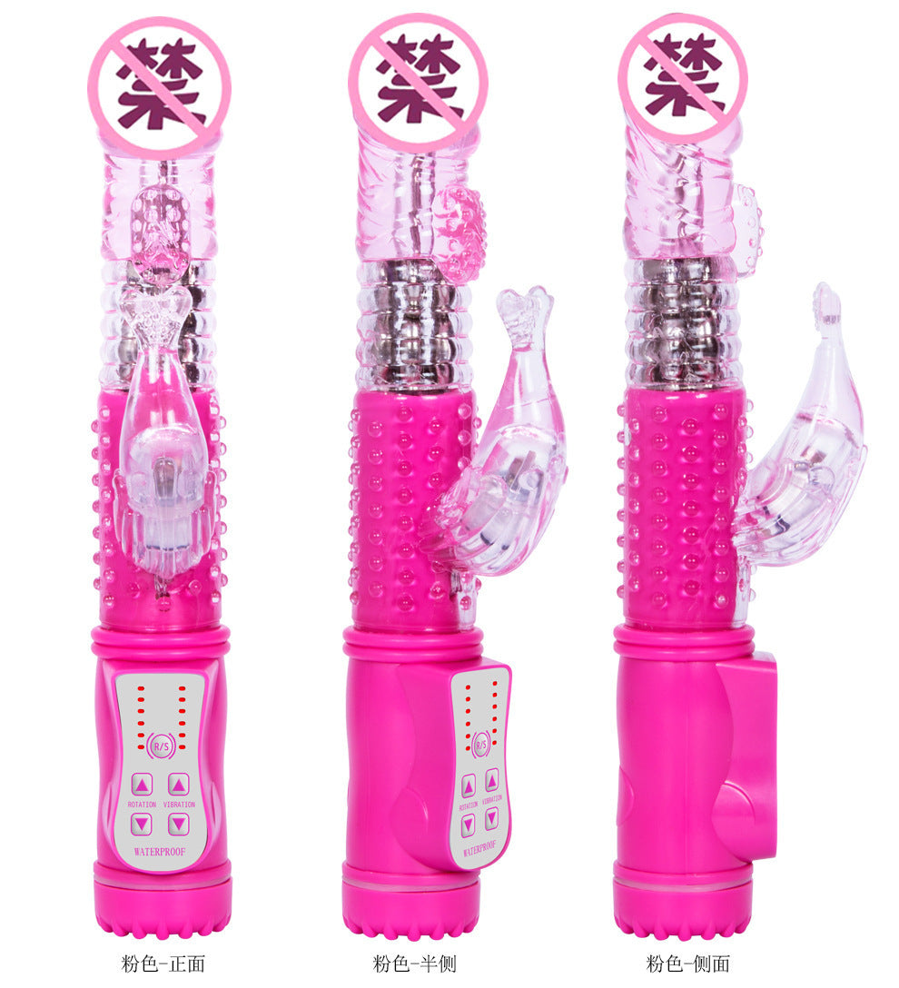 CrystalPearl Rotating Thrusting Rabbit Vibrator by F-36, showcasing its sleek design with rotating and thrusting features for pleasure.