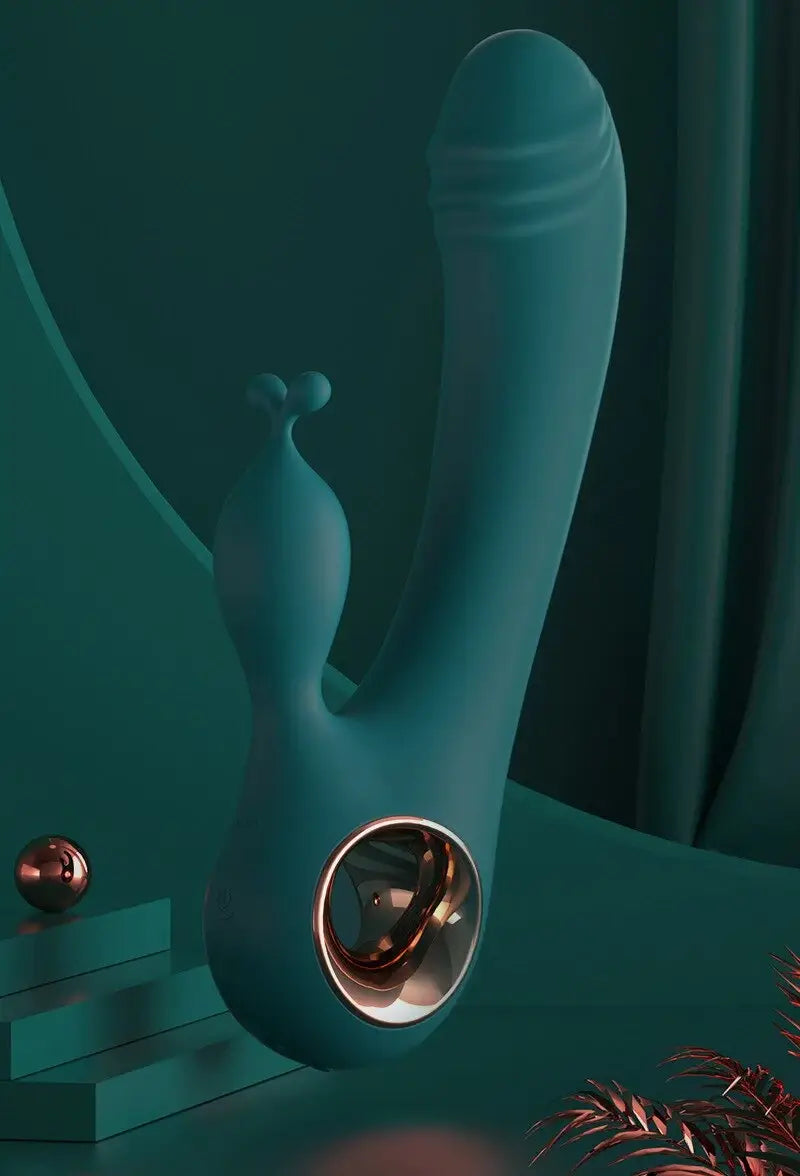 C-33 AntlerKiss Dual Motor Rabbit Vibrator with textured body and dual motors, designed for versatile pleasure and stimulation.