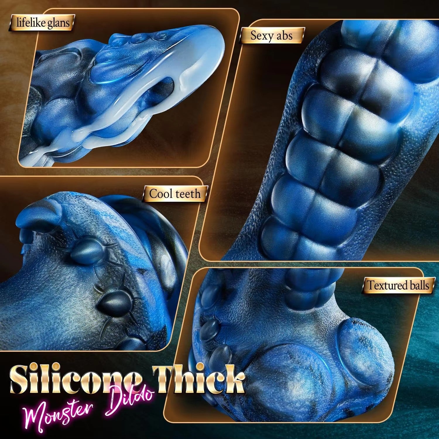 Blue dragon-shaped fantasy monster dildo from F-33, featuring detailed textures and realistic design for adult pleasure.