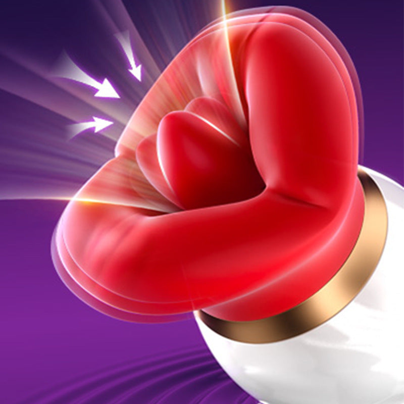 D-35 KissVortex Oral Delight device with sleek design and textured surface, shown in close-up view.