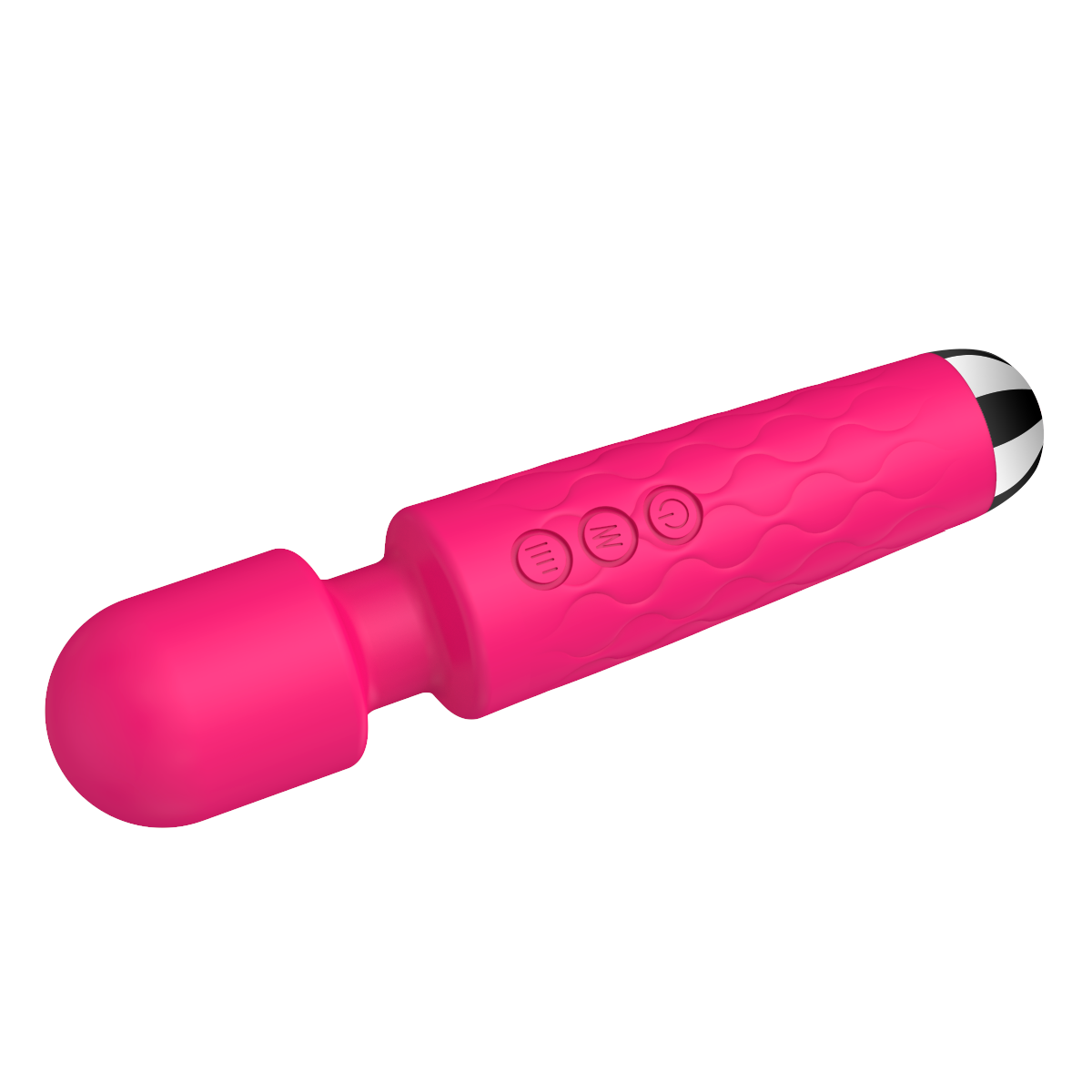 E-410 PulseHarmony Wand Vibrator in vibrant color with smooth, curved design and control buttons visible.
