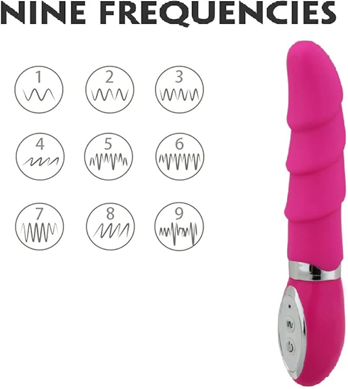 VelvetRipple wavy silicone vibrator by D-36 with smooth curved design and textured surface for pleasure.