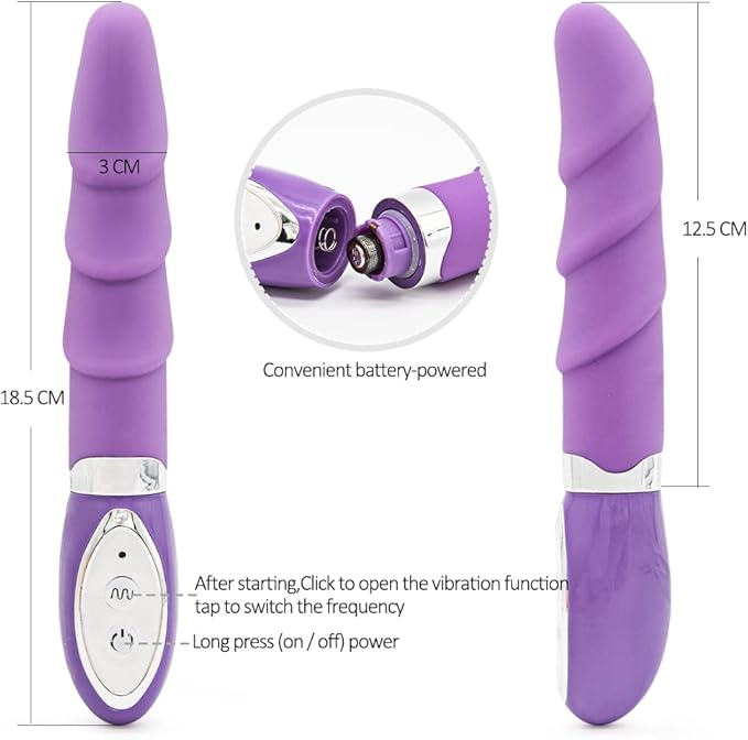 VelvetRipple wavy silicone vibrator from D-36 with smooth, textured design for enhanced pleasure.