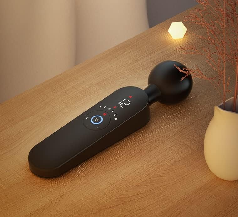 F-37 Ares Smart Vibrator with heating function, shown in black, featuring sleek design and control buttons.