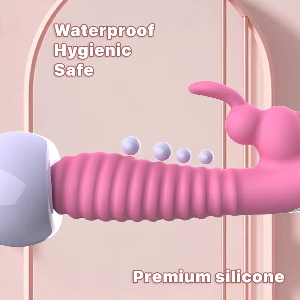 VelvetBunny Ripple Rabbit Vibrator by E-33 featuring smooth velvet finish and ergonomic design for comfortable use.