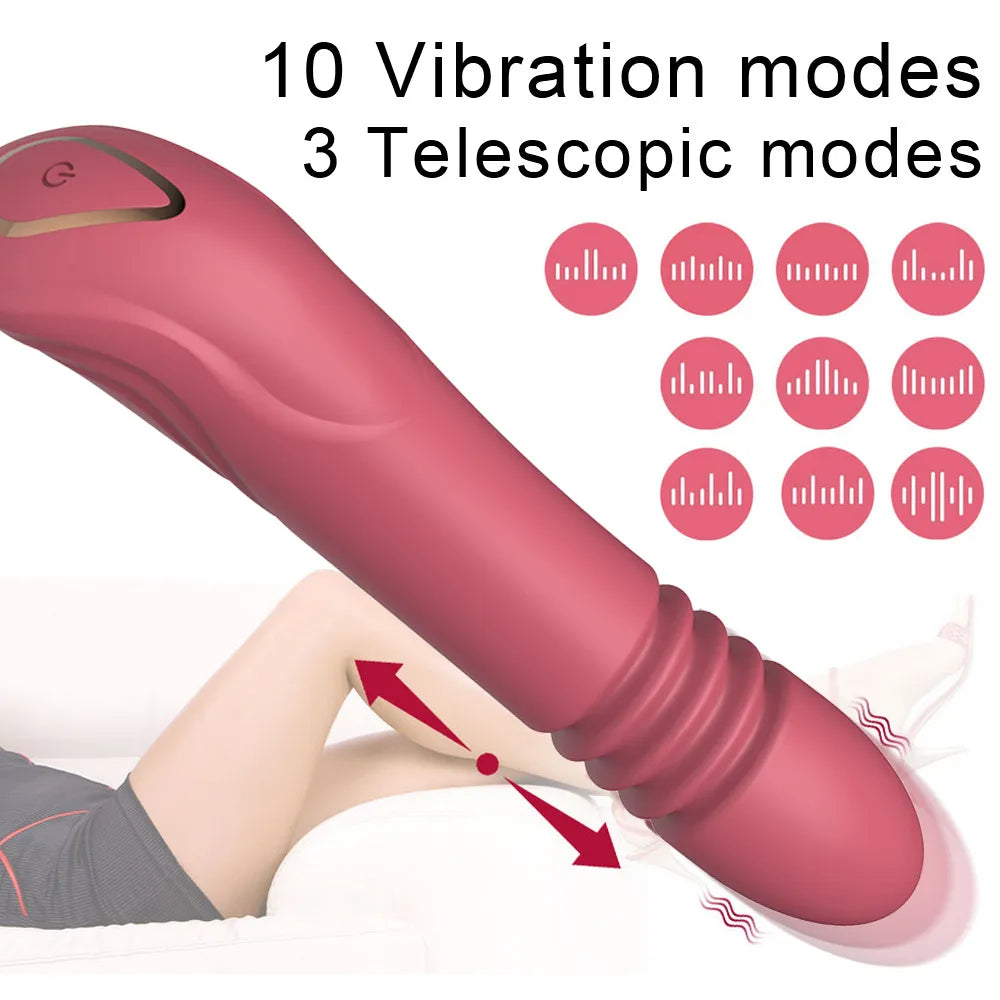 B-32 telescopic teaser with adjustable length and sleek metal handle, designed for effective animal training and control.