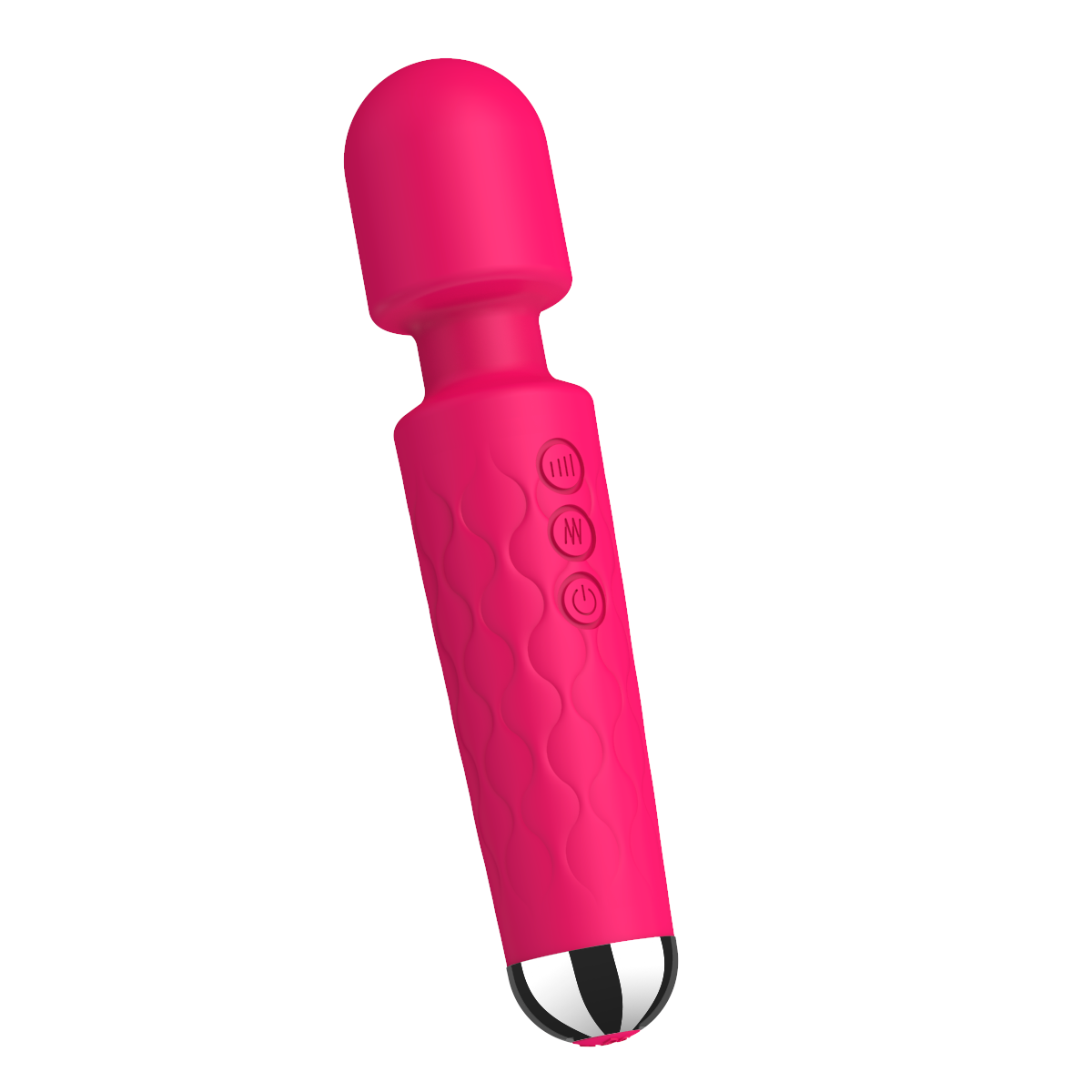 E-410 PulseHarmony Wand Vibrator with smooth ergonomic design and textured surface, shown in a close-up image.