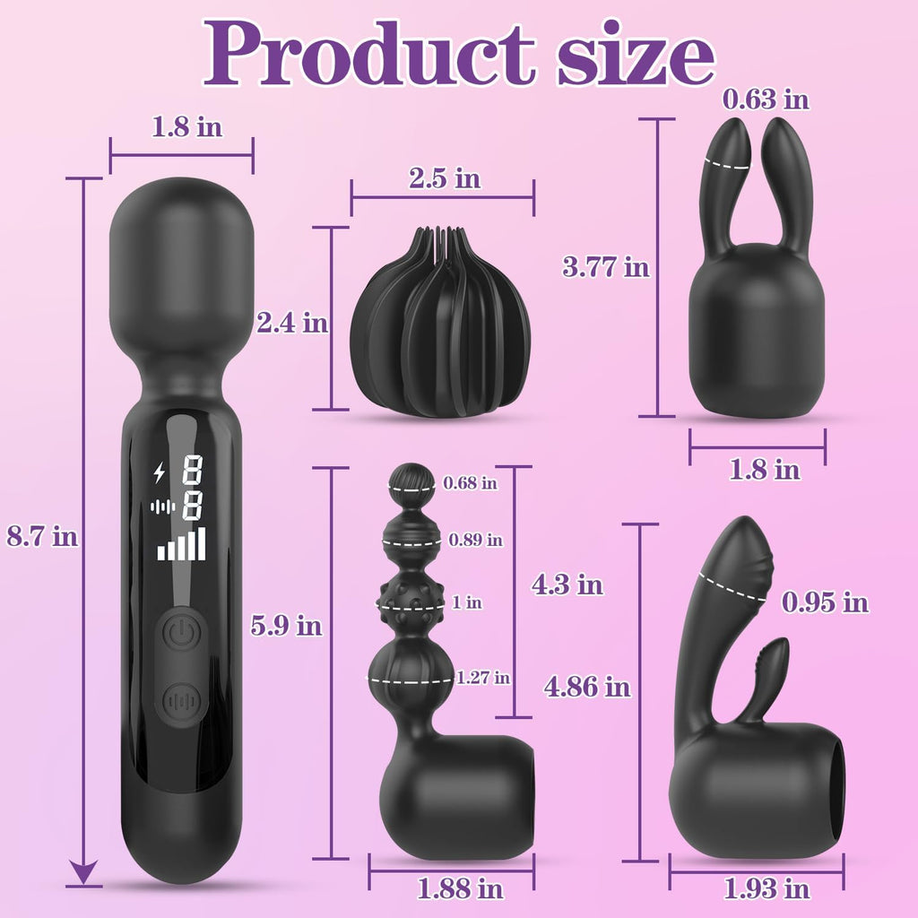 F-46 Eclipse Pulse Modular Wand with sleek design and multiple attachment options, shown in a close-up shot.