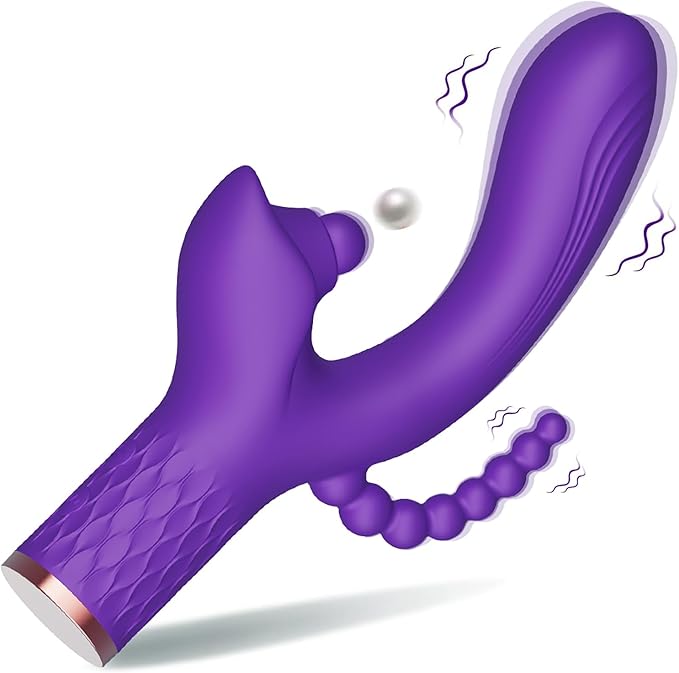 A-35 Triple Tease Vibrator with multiple textured tips for enhanced pleasure, shown in a close-up view.