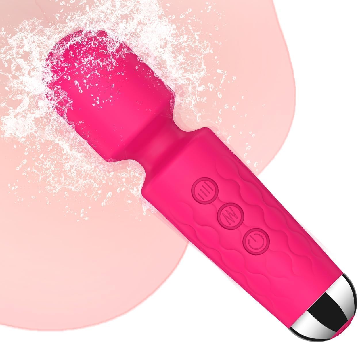 Flexible Mini Wand Vibrator by PALOQUETH with curved head and compact design, ideal for targeted stimulation and versatile use.