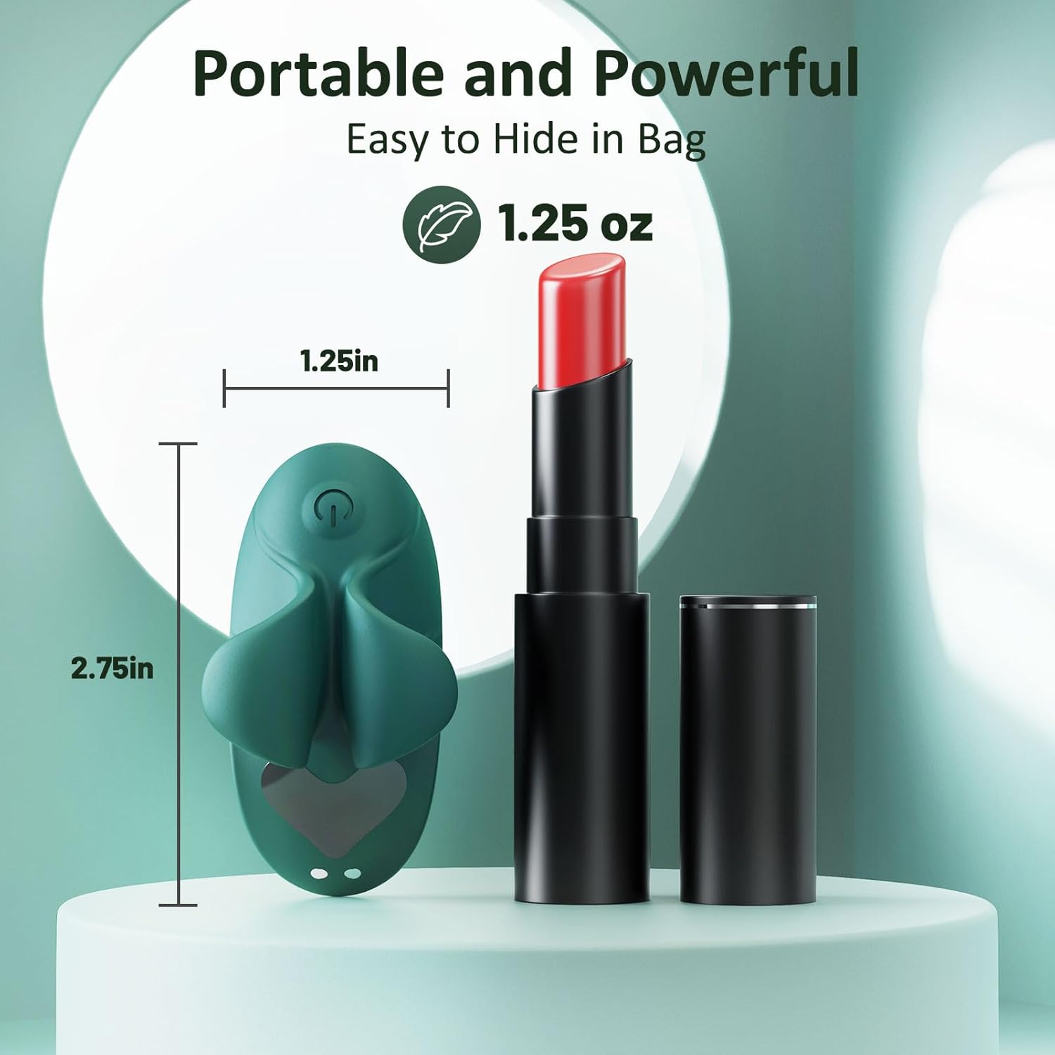 E-26 Mini-Vibrator "Schmetterlingsblätter" with butterfly leaf design, compact and discreet personal massager.