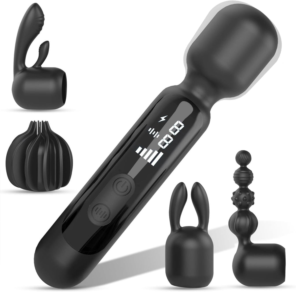 F-46 Eclipse Pulse Modular Wand with sleek design and multiple attachments, ideal for versatile personal care grooming.