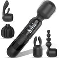 F-46 Eclipse Pulse Modular Wand with sleek design and multiple attachments, ideal for versatile personal care grooming.