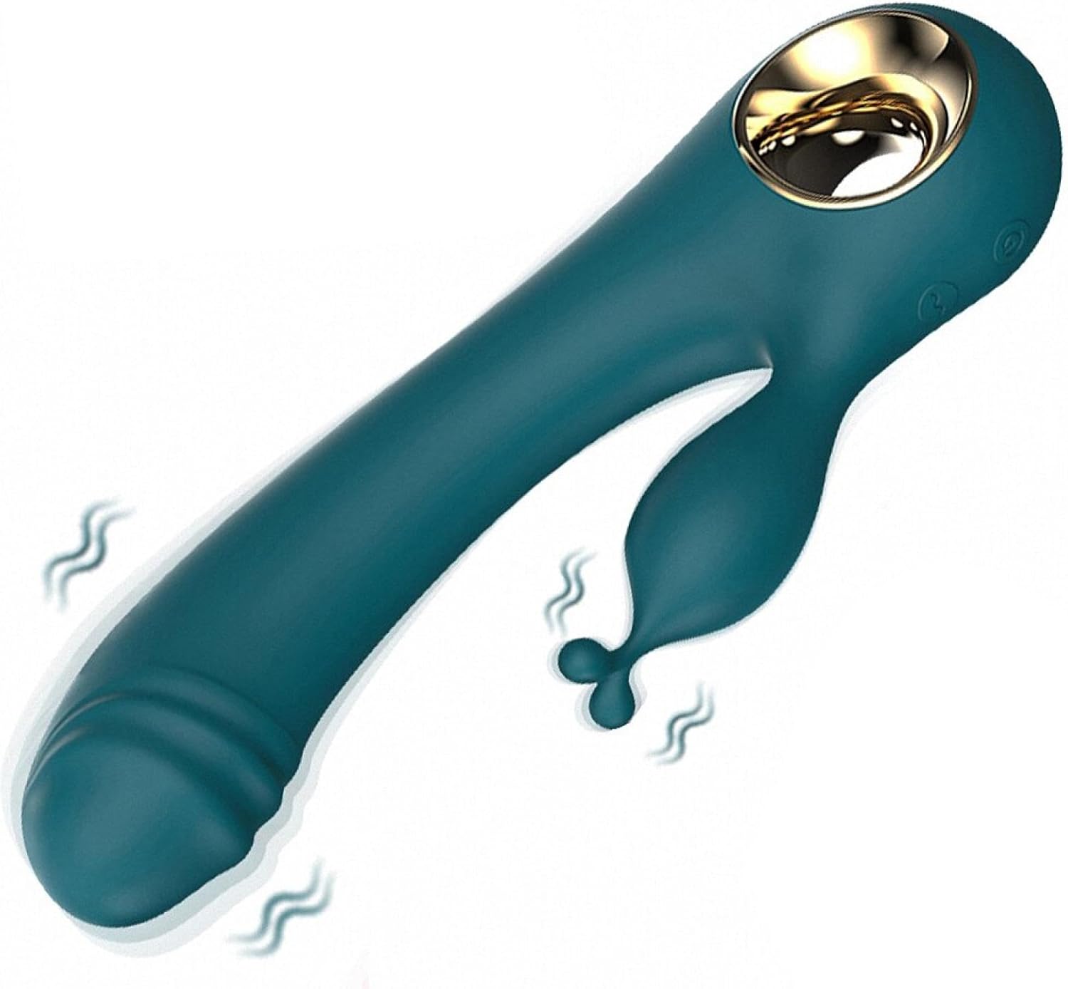 AntlerKiss Dual Motor Rabbit Vibrator by C-33 showing sleek pink silicone design with dual motors for targeted stimulation.
