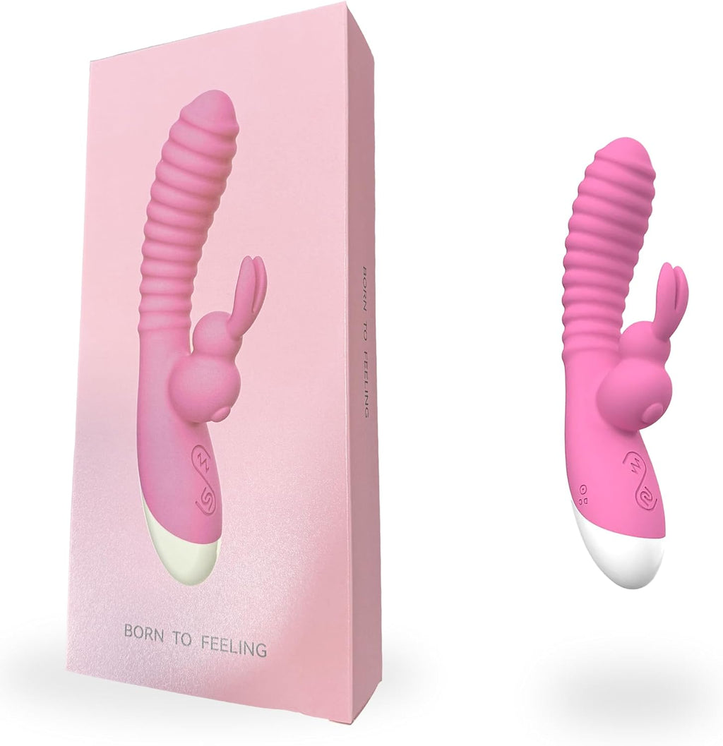 VelvetBunny Ripple Rabbit Vibrator by E-33, featuring smooth velvet texture and ergonomic design for targeted stimulation.