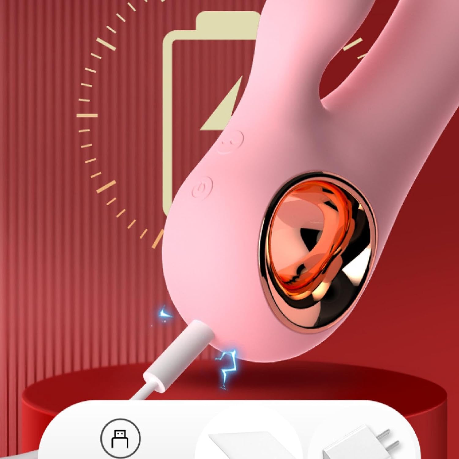 AntlerKiss Dual Motor Rabbit Vibrator by C-33 featuring dual motors and realistic design for enhanced pleasure.