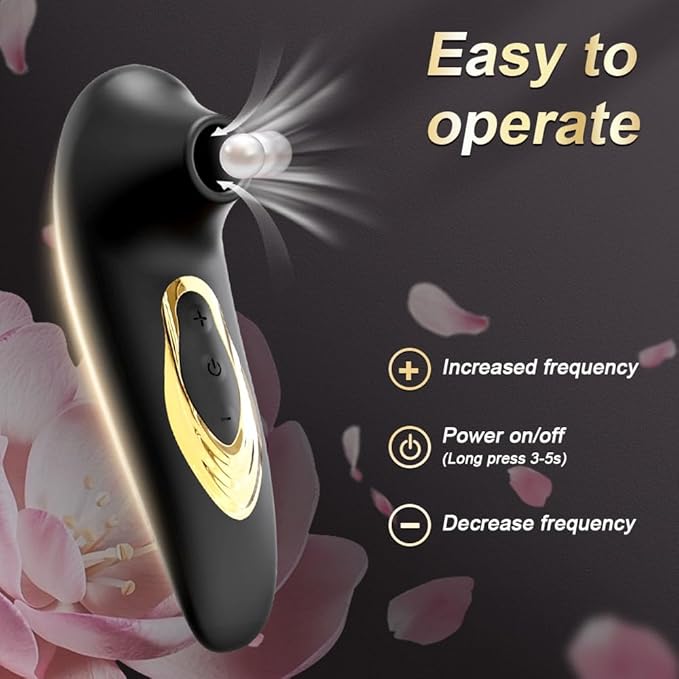 F-42 EchoKiss Suction Vibrator with sleek design, featuring a smooth silicone surface and adjustable suction settings.