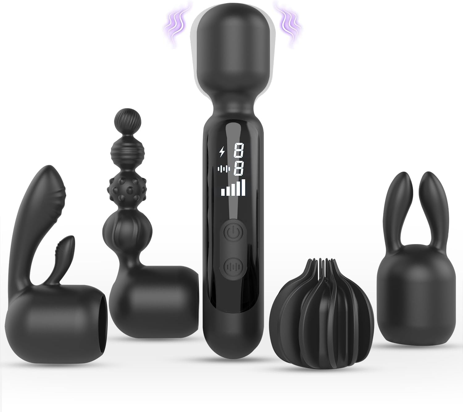 F-46 Eclipse Pulse Modular Wand with sleek black design and adjustable components for versatile styling.