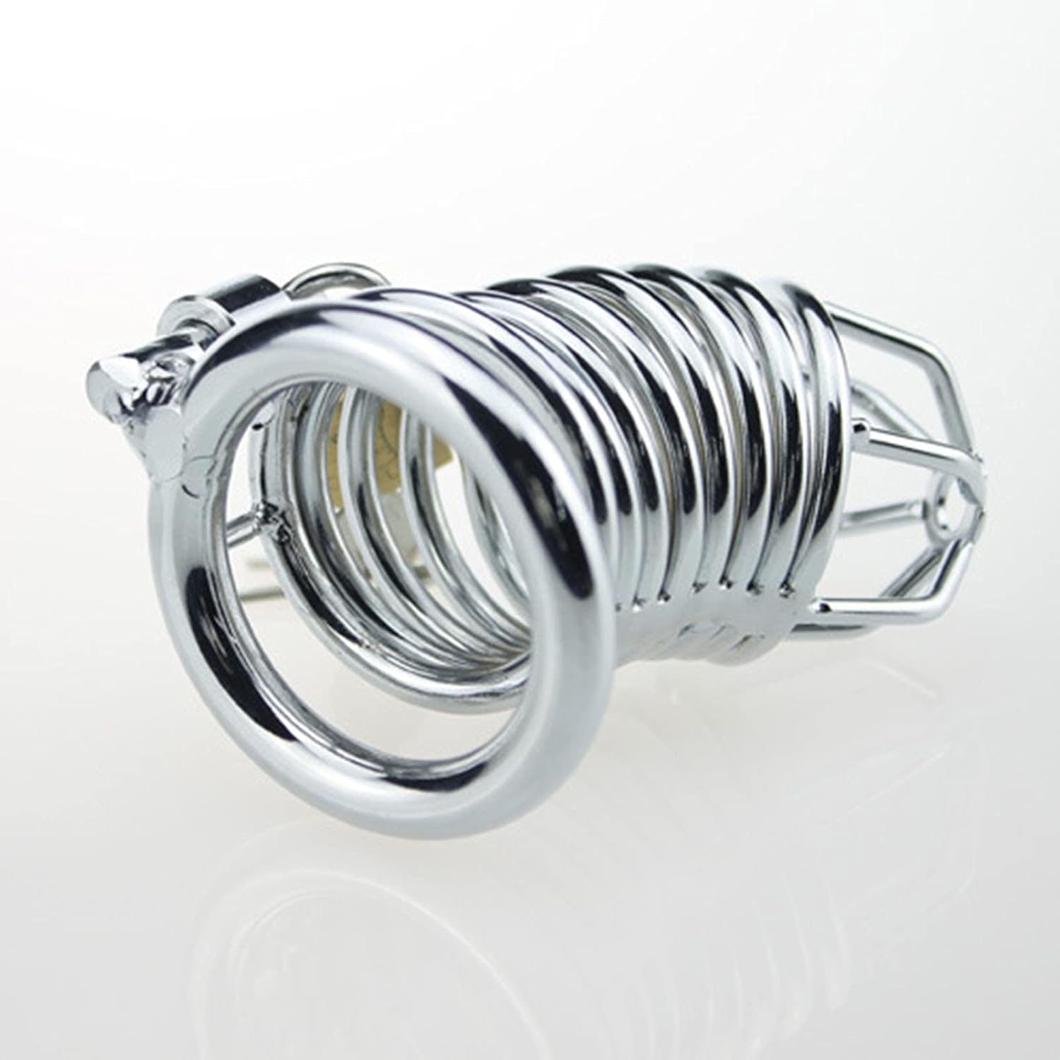 A-53 HelixLock spiral chastity cage in metal, designed for maleKeuschheitskäfig with a secure, durable construction
