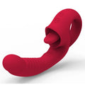 D-32 Ecstasy Tongue Teaser shown in close-up, featuring a sleek, curved design for stimulating oral pleasure.