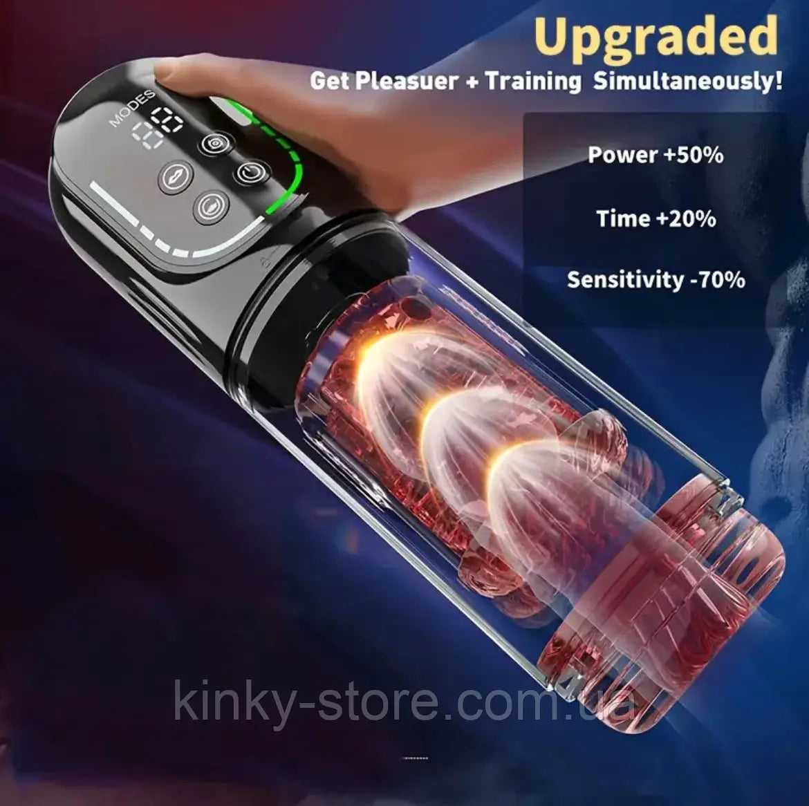 A-34 9-in-1 Hurricane male masturbation toy with multiple textured sleeves and ergonomic design for personalized pleasure.