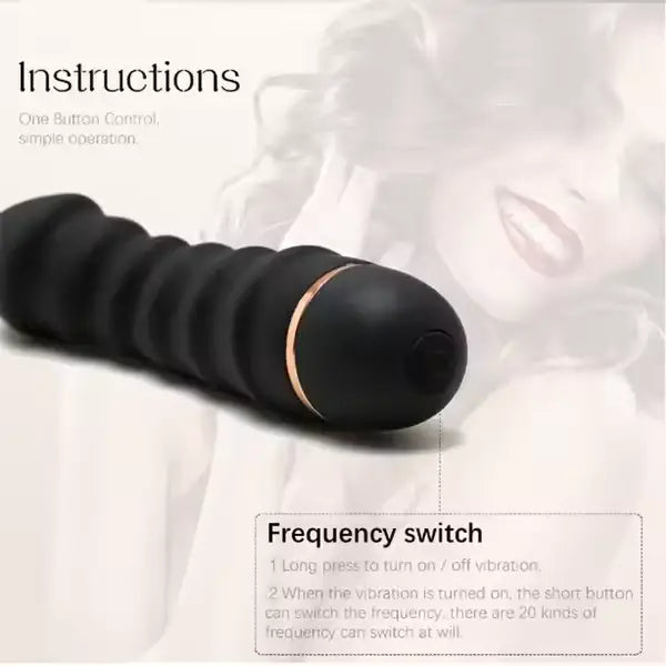 E-48 RidgePulse vibrator with wavex-orgasm touch technology, featuring textured surface and compact design for targeted pleasure.