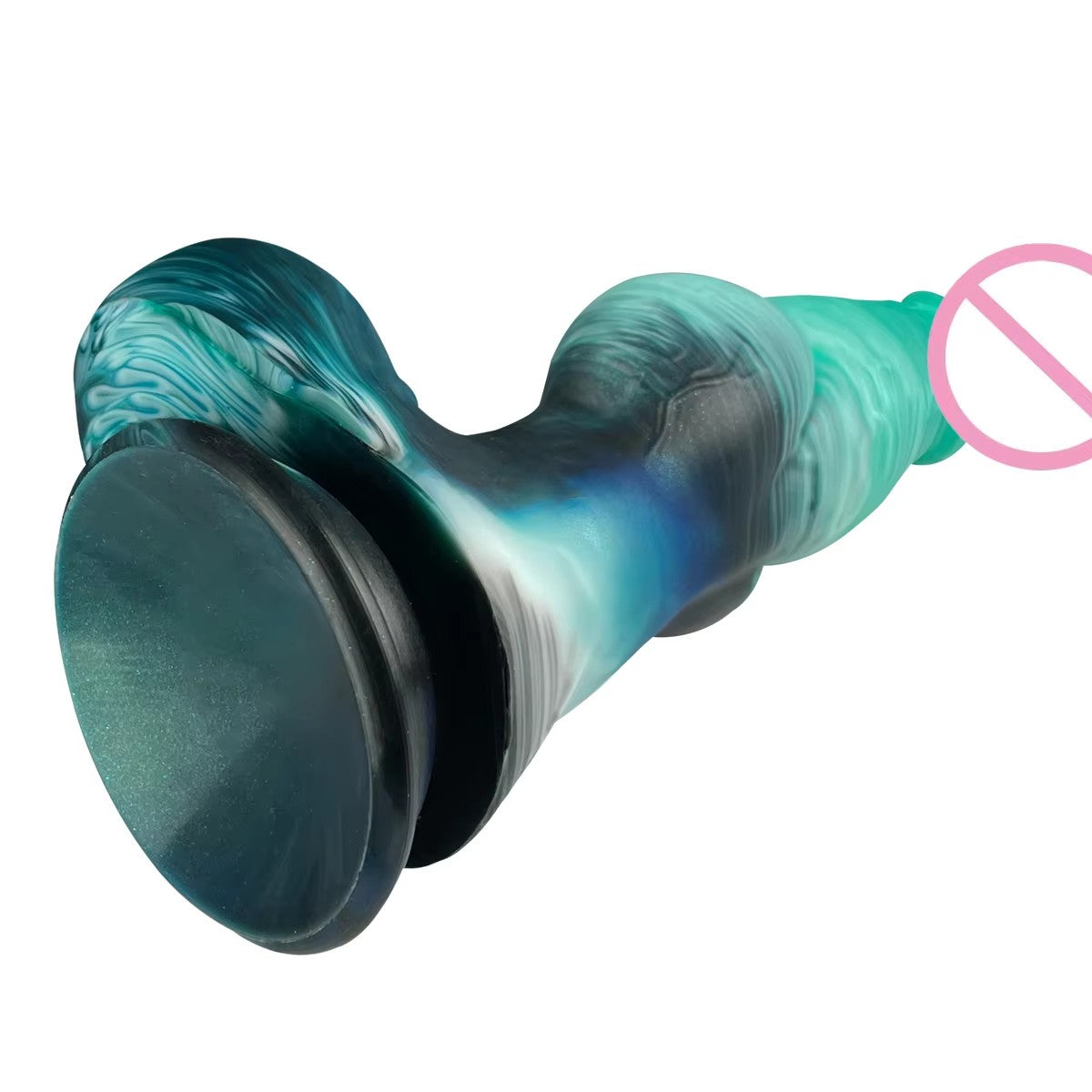 Blue inflatable fantasy dildo shaped like a turquoise dragon from B-31, detailed with dragon scales and wings.