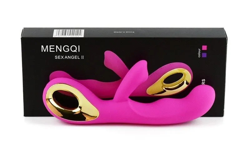GoldenAngel II dual motor rabbit vibrator by F-35 with gold finish and ergonomic design, featuring dual motors for versatile pleasure.