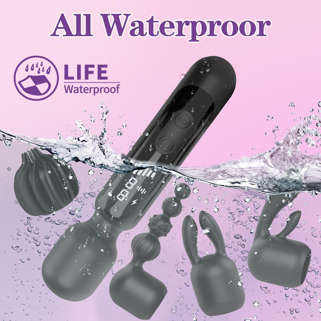 F-46 Eclipse Pulse Modular Wand with sleek design and multiple attachment heads for versatile styling.