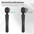 E-49 LuckyBeast Mini Wand Massager with warming feature, compact handheld device for soothing muscle relief, black color