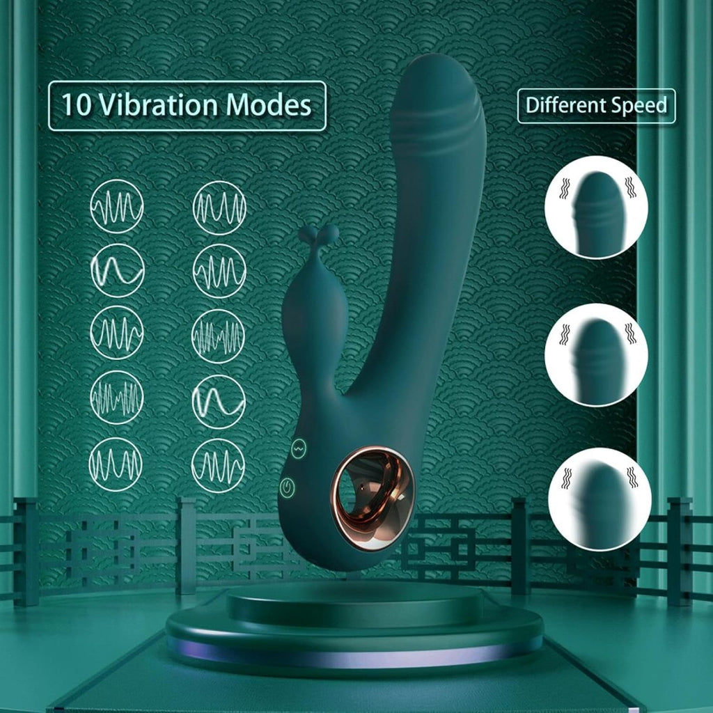 C-33 AntlerKiss Dual Motor Rabbit Vibrator with sleek design, dual motors, and ergonomic shape for enhanced pleasure.