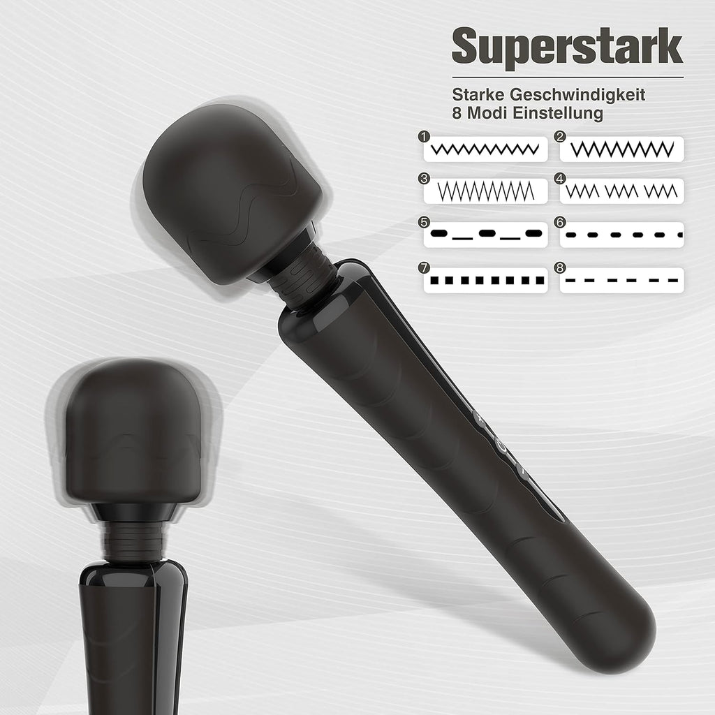 E-49 LuckyBeast Mini Wand Massager with warming feature, compact handheld device for targeted relaxation and massage.