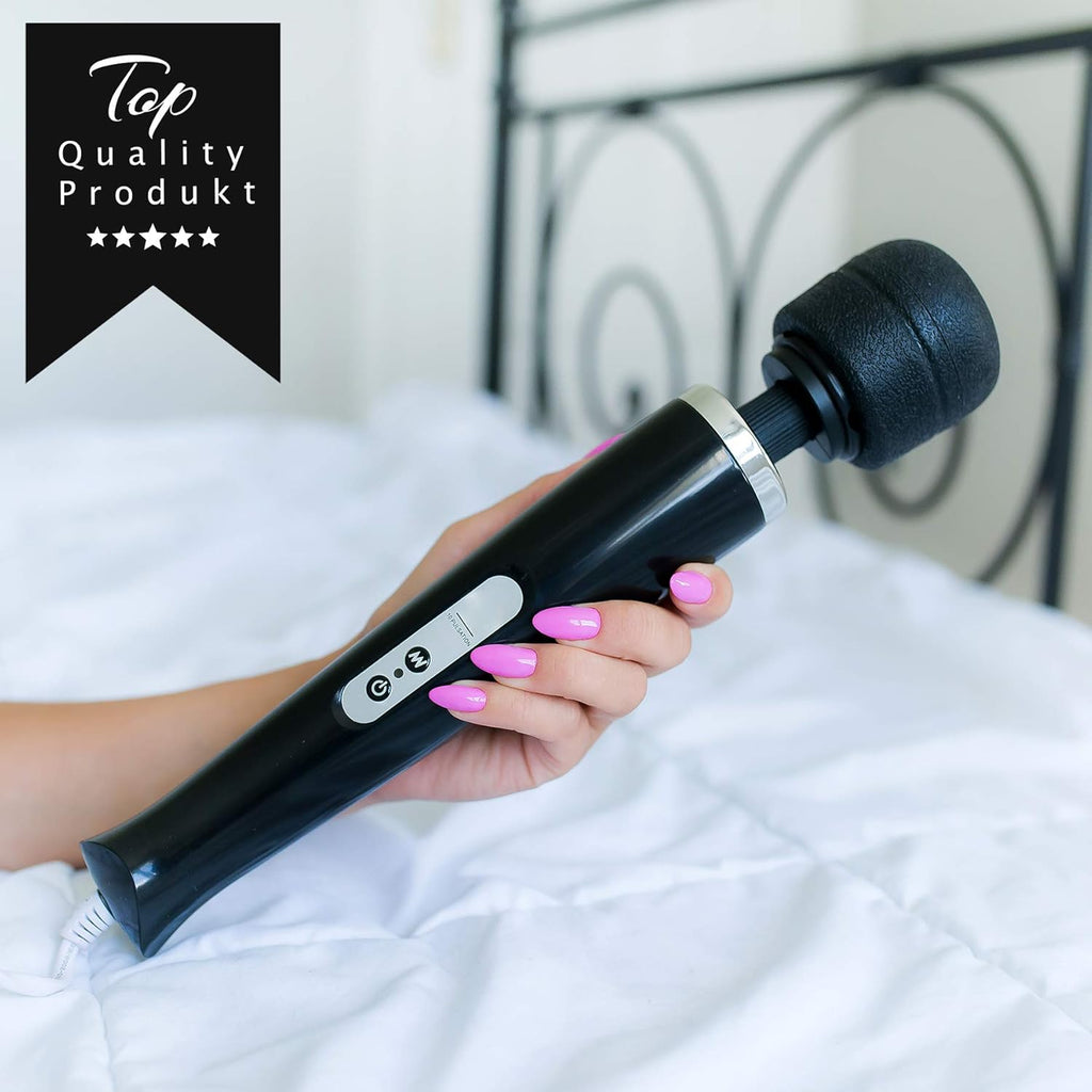D-38 Wand-Massager with interchangeable head, handheld personal massage device for relaxation and muscle relief.