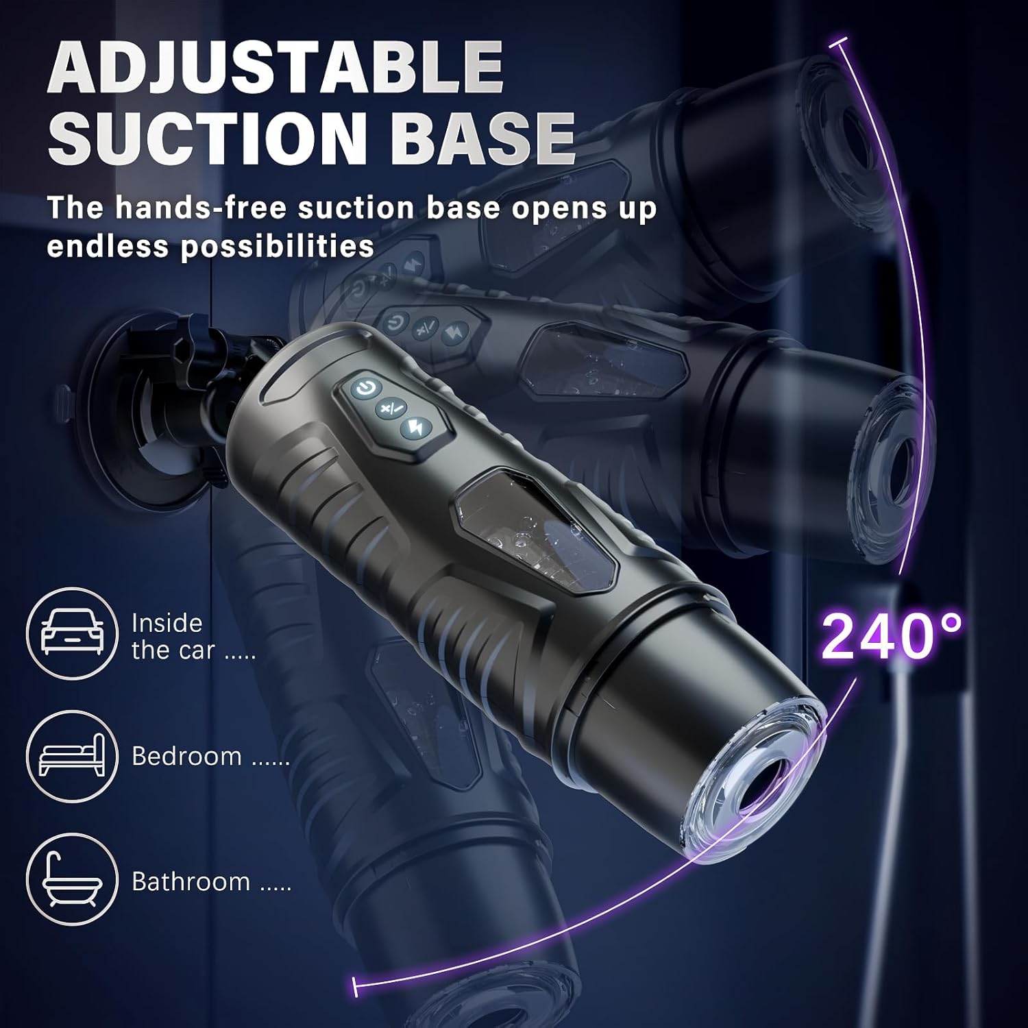 A-31 VortexX Pulse 3D male masturbator with rotation and 8-12Hz stroking, USB rechargeable, compact and discreet design.